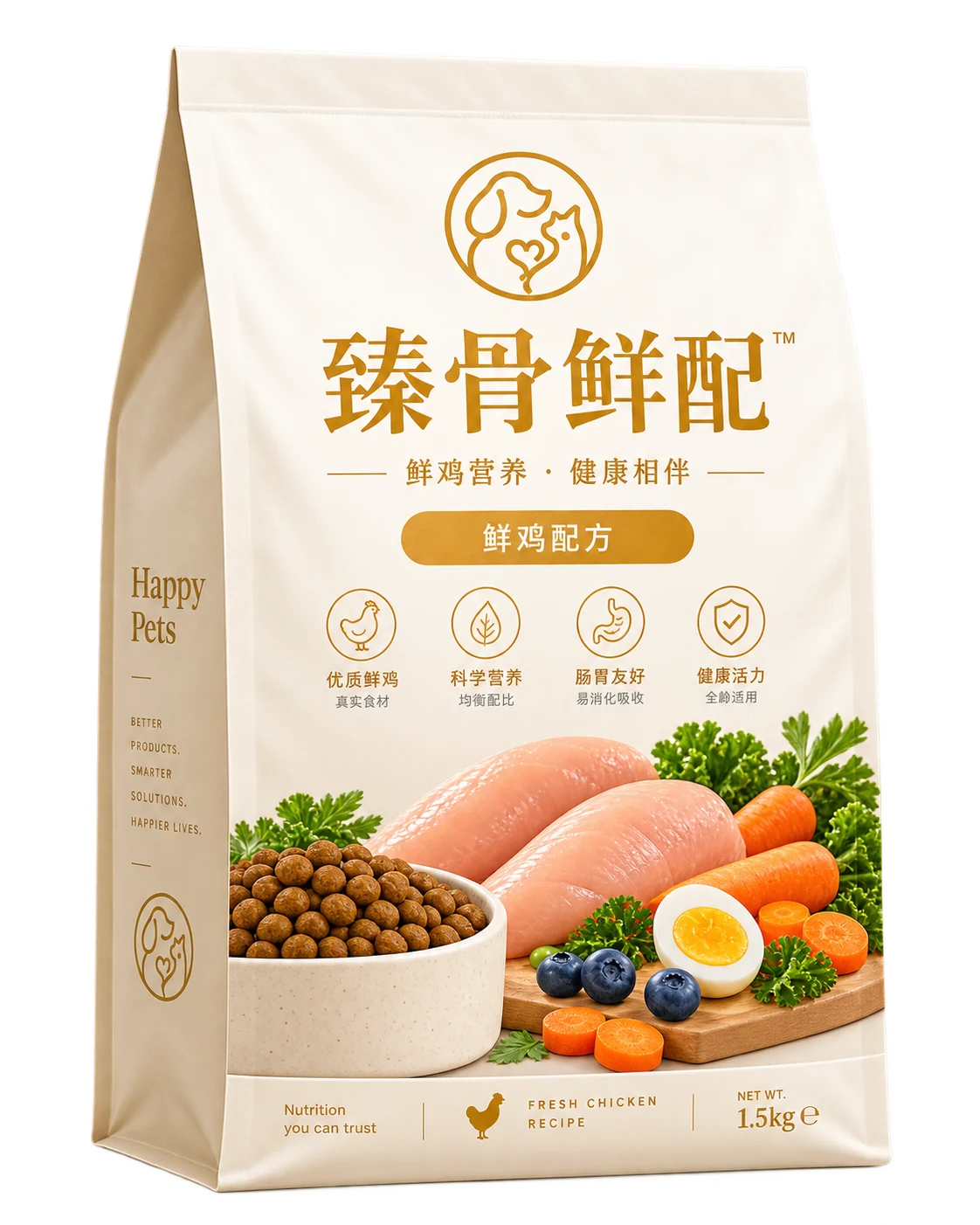臻骨鲜配鲜食包装与一碗粮食